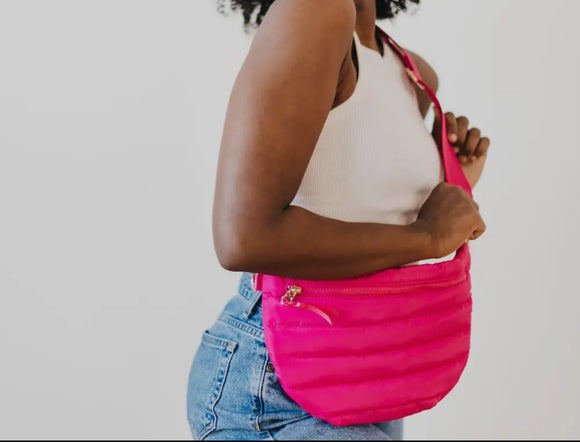 Crossbody Puffer - Fuschia