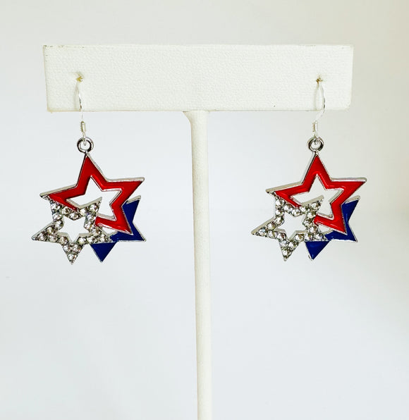 Star Cluster Earrings on Sterling Silver ear wire.