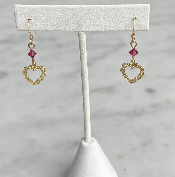 Scalloped Heart Earrings
