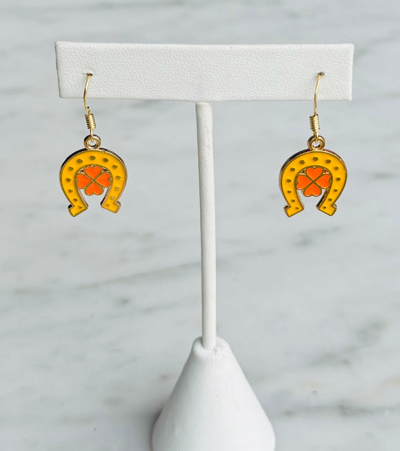 Festive St. Paddy’s Day Earrings - Horseshoe