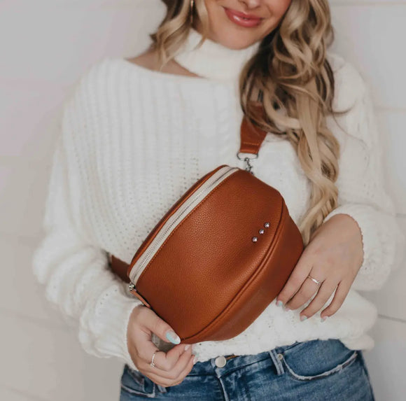 Sutton Crossbody Sling Bag - Brown