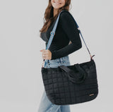 Day Dreamer Quilted Tote Bag - Black
