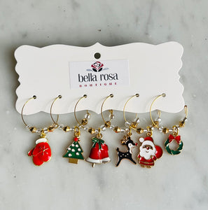 Christmas Wine Charms - Red Mitten