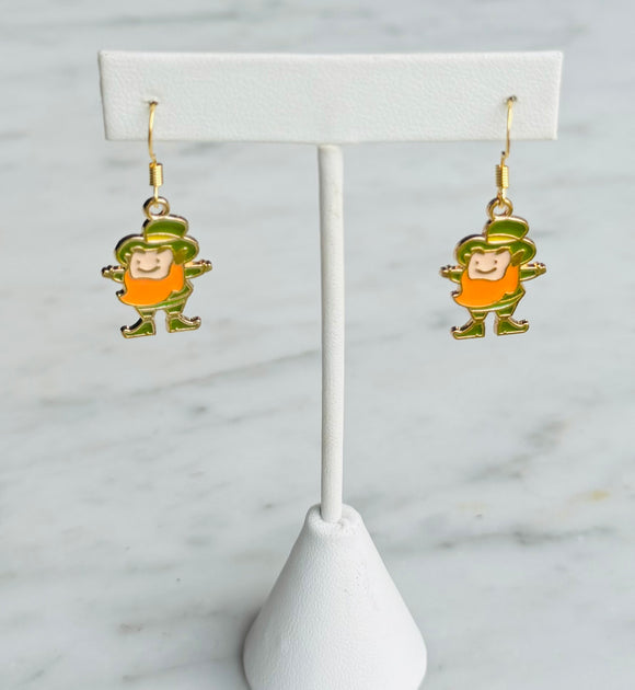 Festive St. Paddy’s Day Earrings - Leprechaun