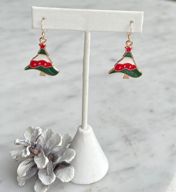 Funky Christmas Tree Earrings