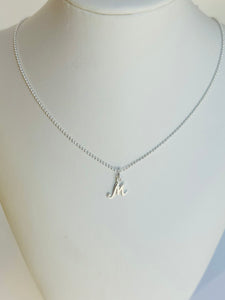 Sterling Silver Initial Necklace-M