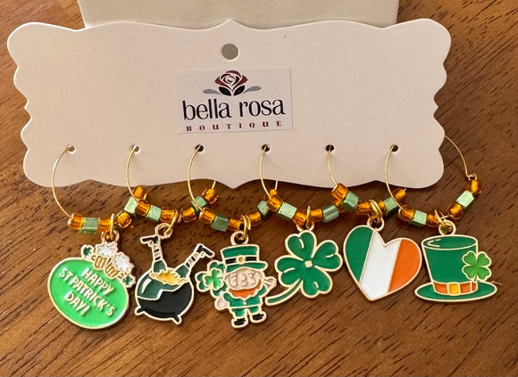 St. Patrick’s Day Wine Charms
