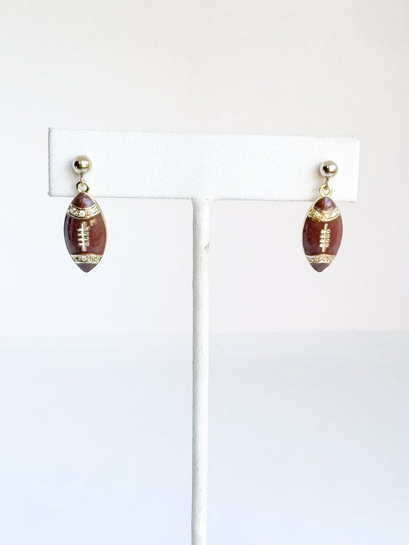 18kt gold filled footballs on 14kt gold filled posts.