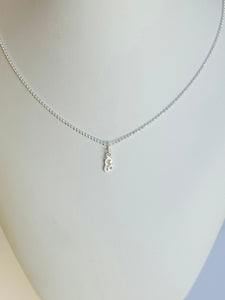 Sterling Silver Initial Necklace- E