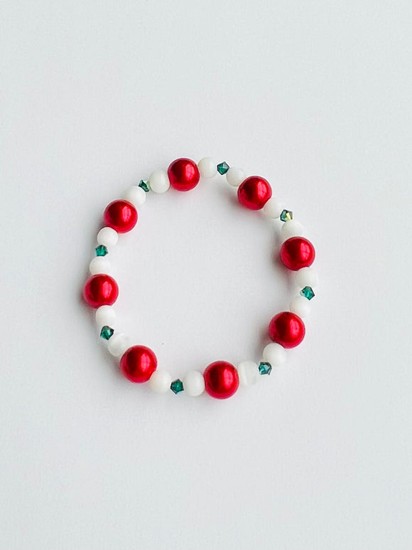 Red Holiday Ball bracelet