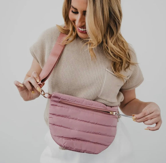 Crossbody Puffer - Pink