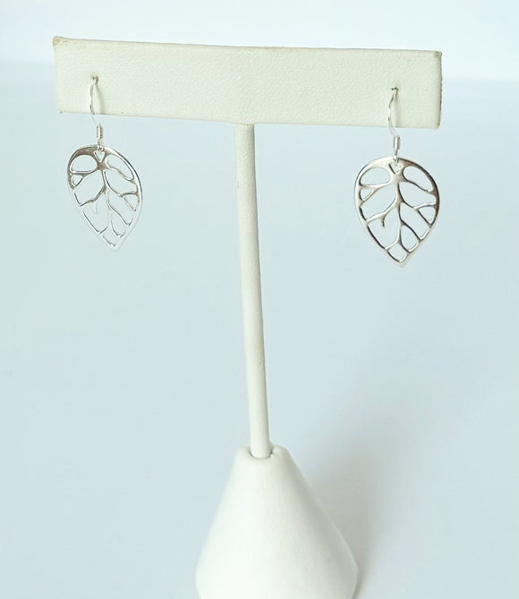 Sterling Silver Leaf Earrings