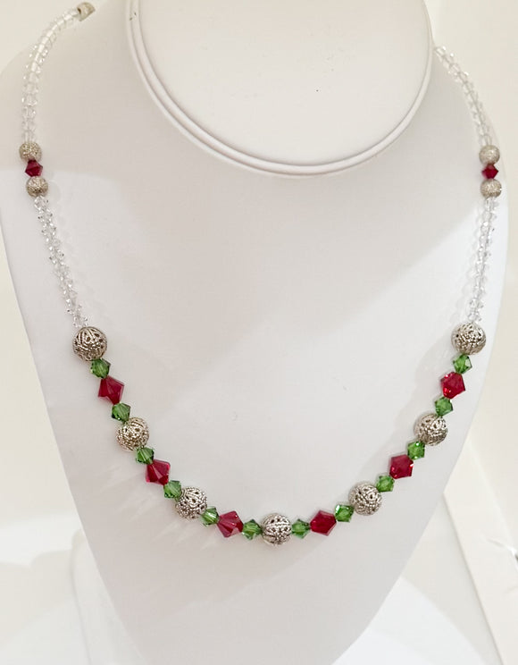 Holiday crystal necklace