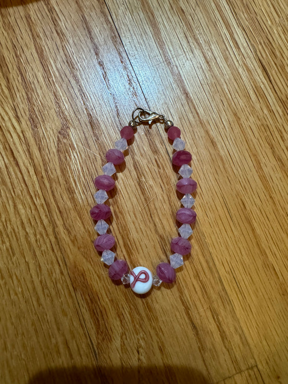 Breast cancer awareness bracelet