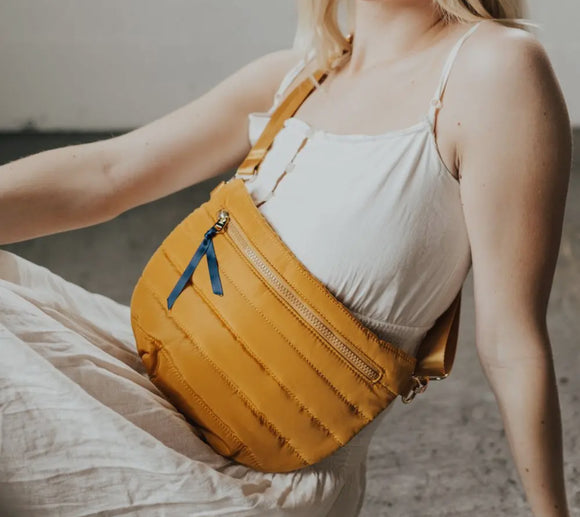 Crossbody Puffer - Sunflower Yellow