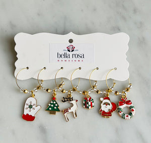 Christmas Wine Charms
