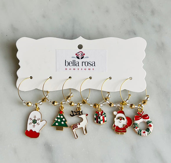 Christmas Wine Charms