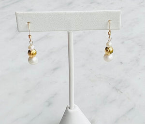 Gold & Pearl Earrings