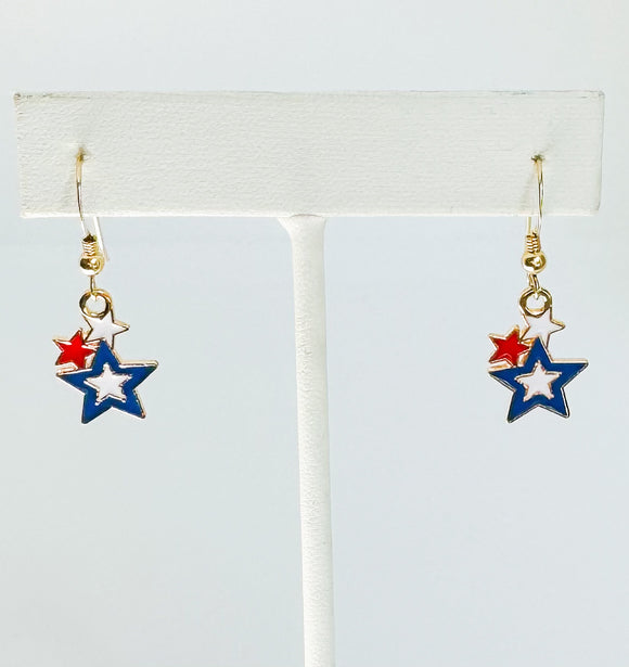 Star Cluster Earrings on 14kt gold-filled ear wire.