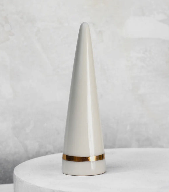 Ceramic Ring Holder - White