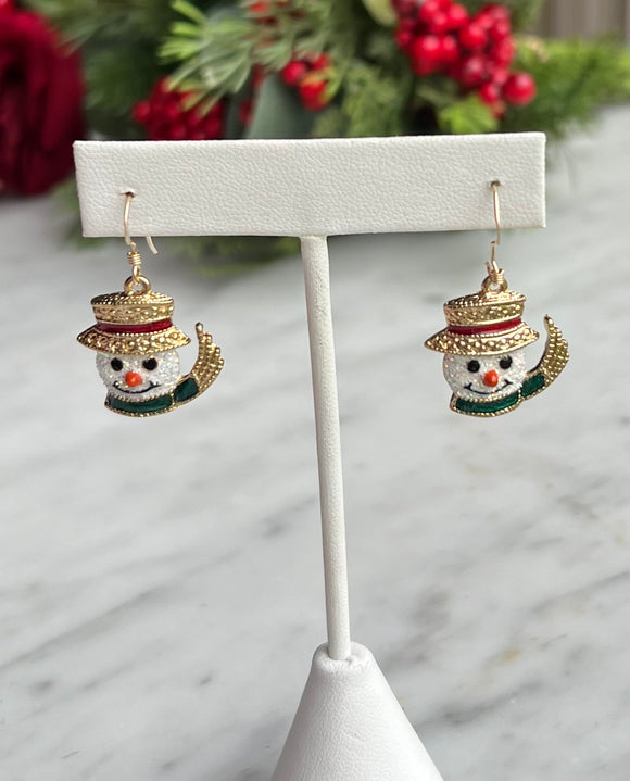 Snowman Head Earrings