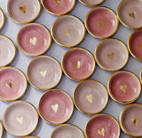 Handmade Porcelain Trinket, Dark Pink