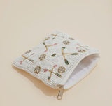 Golf Balls & Clubs beaded zip pouch.