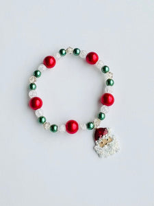 Holiday bracelet with Santa charm