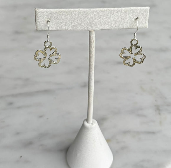 Sterling Silver Shamrock Earrings
