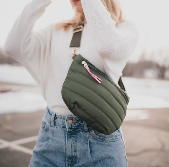 Crossbody Puffer - Olive