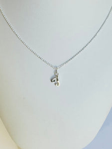 Sterling Silver Initial Necklace- T