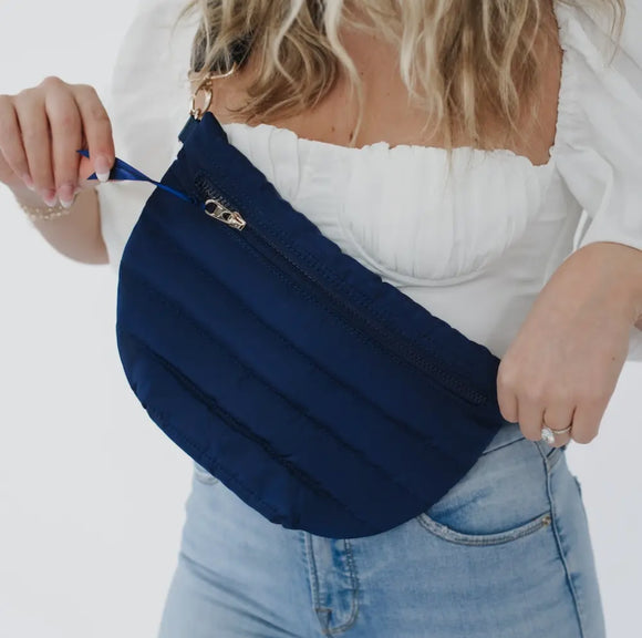 Crossbody Puffer - Navy
