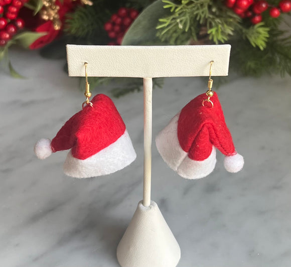 Felt Santa Hat Earrings