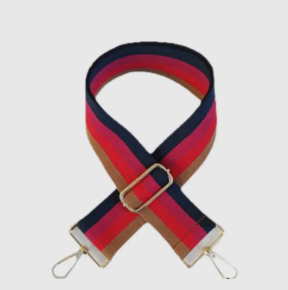 Crossbody Bag Strap - Berry Stripe
