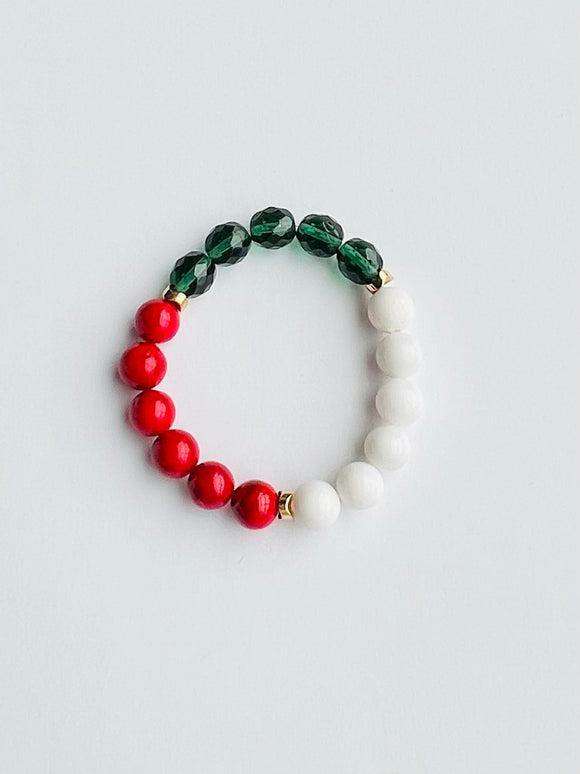 Red Green White bracelet