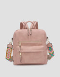 Convertible backpack with guitar strap - pink