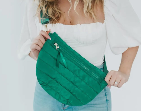 Crossbody Puffer - Emerald
