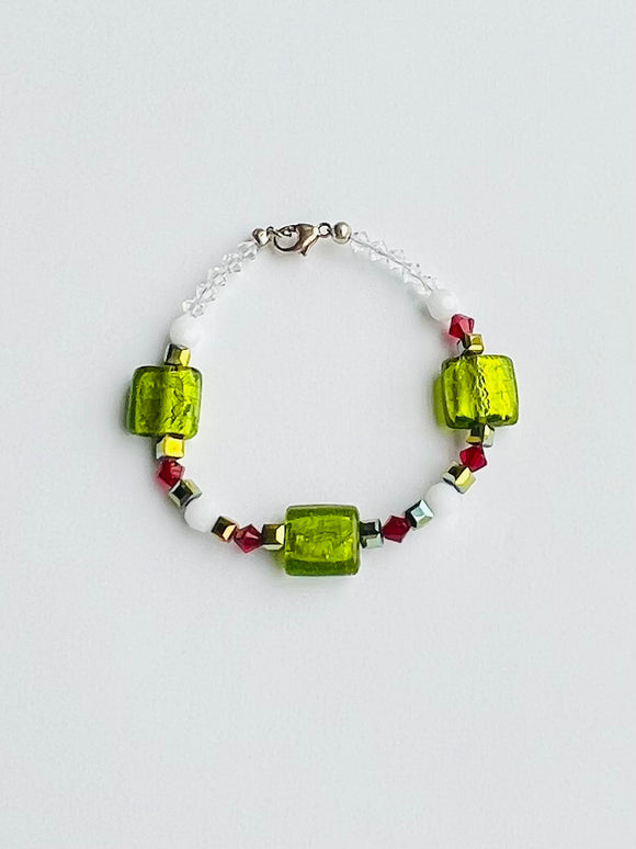 Green “gifts” Holiday bracelet