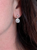Cubic Zirconia Sterling Silver Drop Earrings