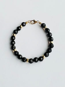 Black Onyx and Gold bracelet
