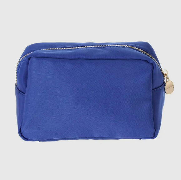 Nylon Cosmetic Bag Pouch - Blue