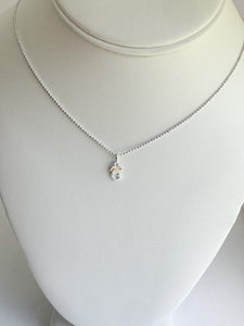 Sterling Silver Initial Necklace - C