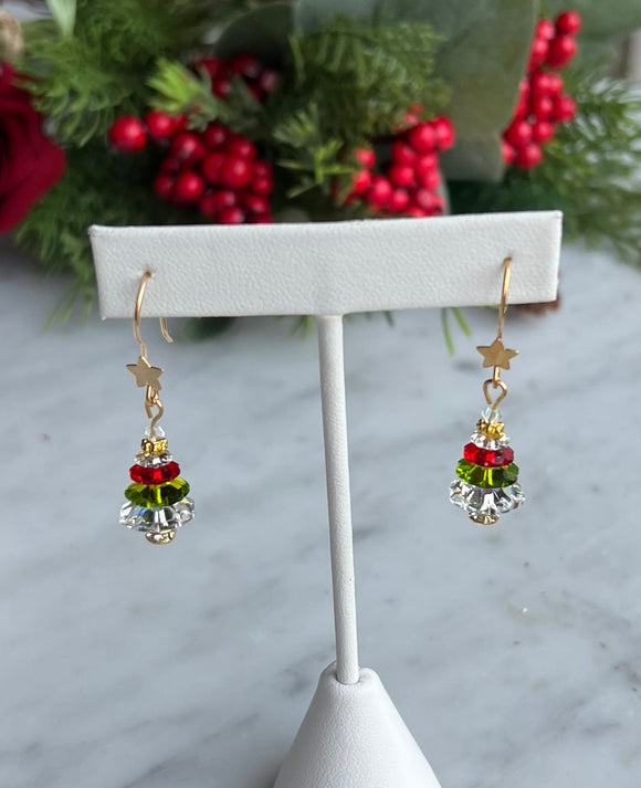 The Grinch Christmas Tree Earrings