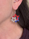 Star Cluster Earrings on Sterling Silver ear wire.